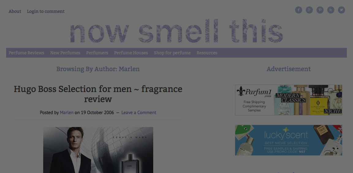 Fragrance Writing at Now Smell This
